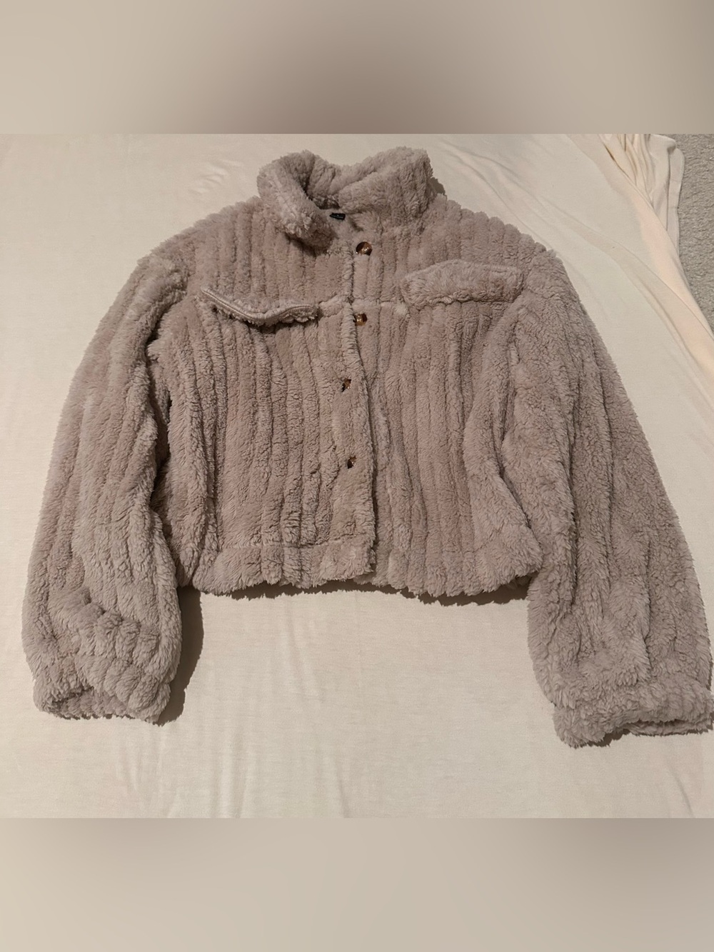 Women’s Fleece Jacket in Taupe-Emery Rose